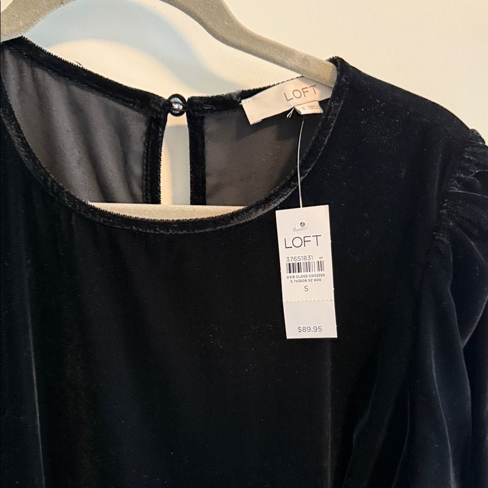 NWT LOFT Black Long Sleeve Dress - Picture 5 of 11
